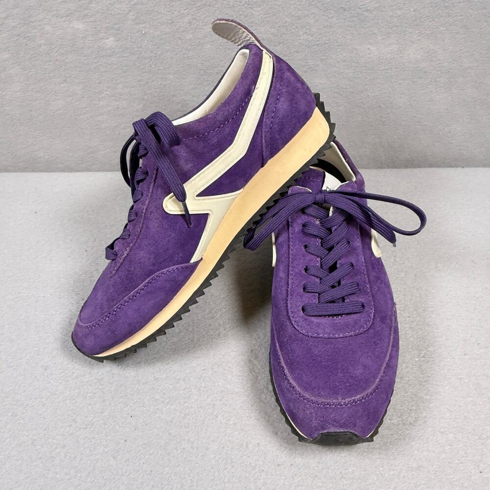 Rag & Bone purple suede retro sneakers - blue violet tennis shoes size 38.5 7.5